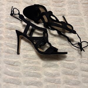 Gianni Bini Black Strappy Heels